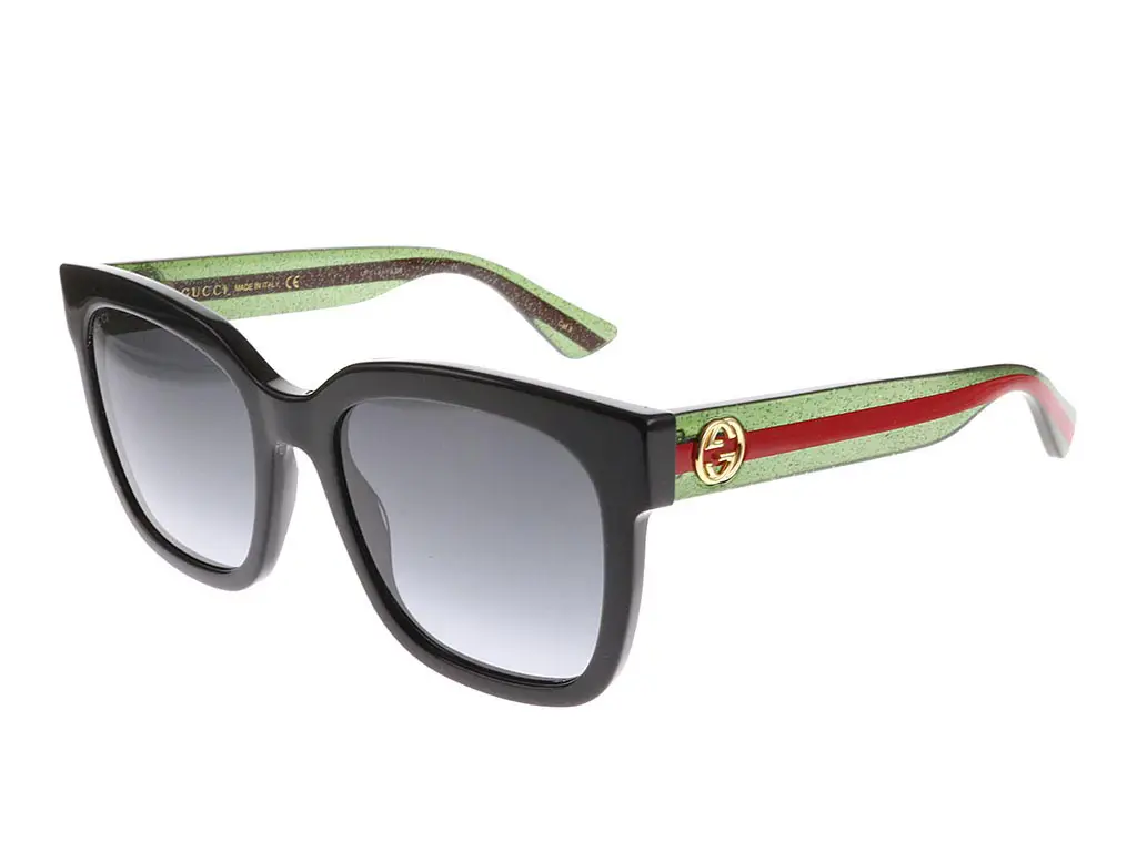 Gucci GG0034S Black Green 002 sunglasses | Feel Good Contacts UK