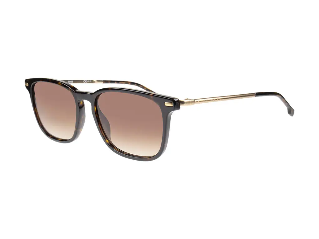 Hugo Boss Polarized Men's Dark Ruthenium Rectangle Sunglasses - B0580PS  0AGL LA - Walmart.com