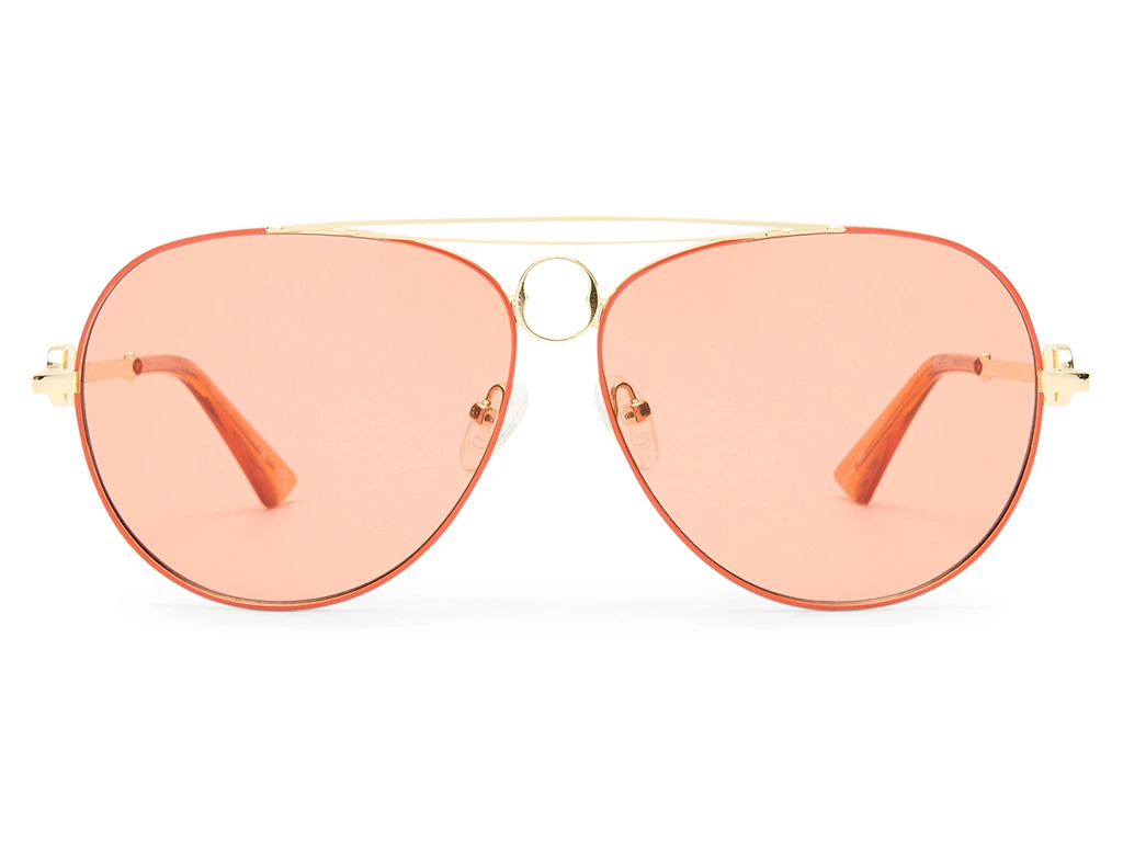 Le Specs Abracadabra 63 Bright Gold Tangerine