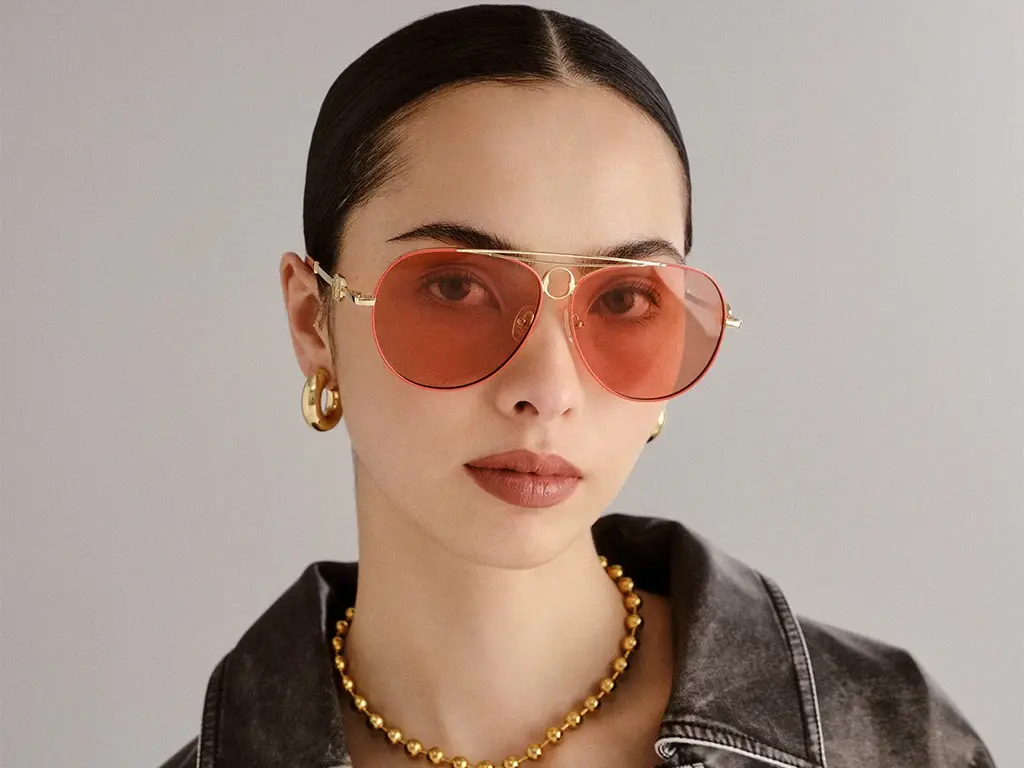 Le Specs Abracadabra 63 Bright Gold Tangerine
