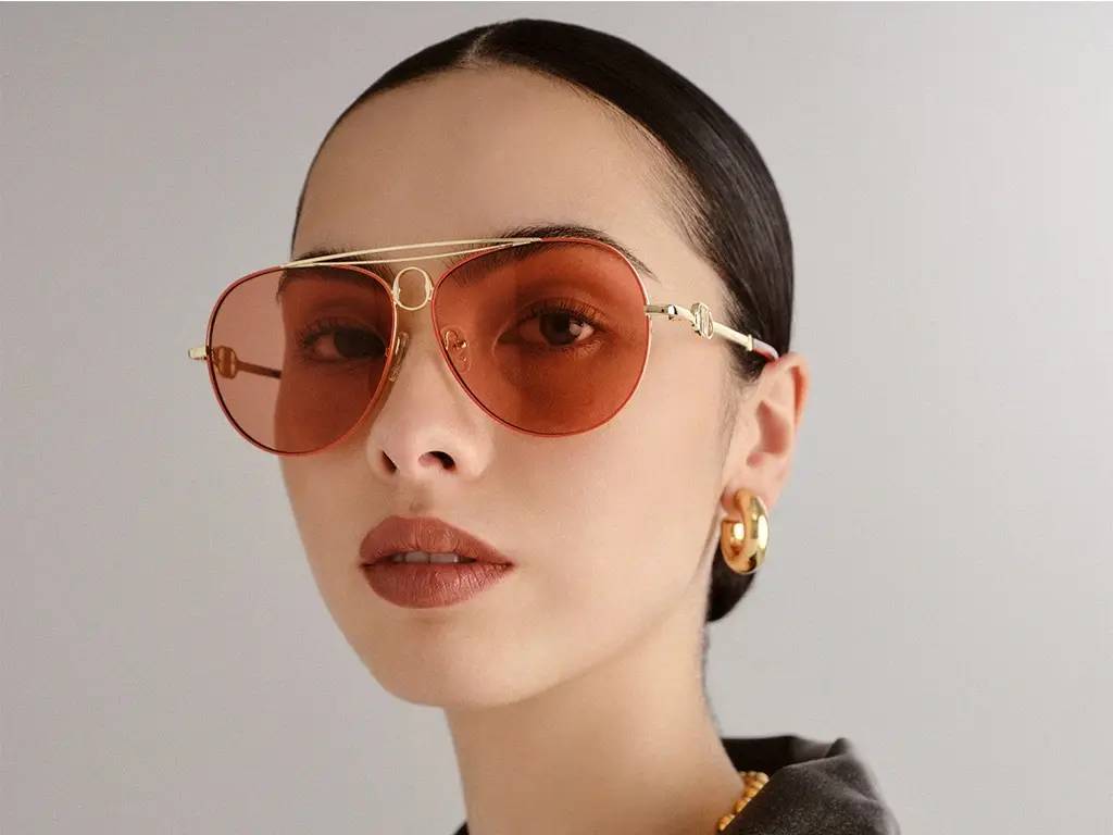 Le Specs Abracadabra 63 Bright Gold Tangerine