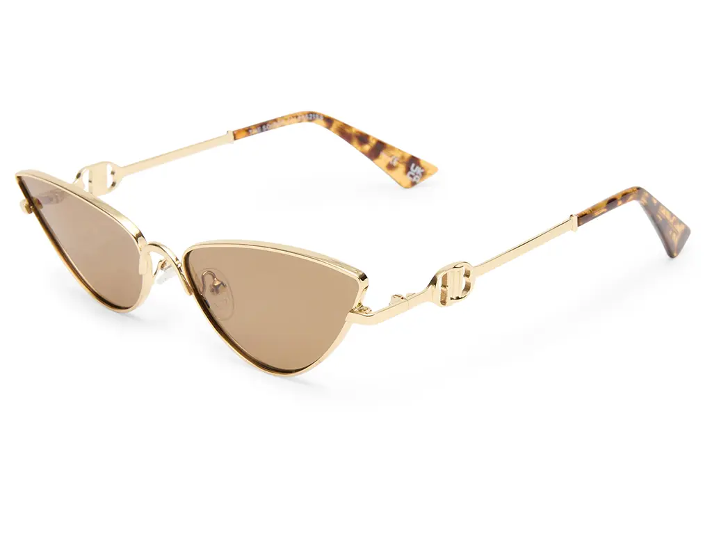 Le Specs The Soiree 60 Bright Gold Light Brown Tint