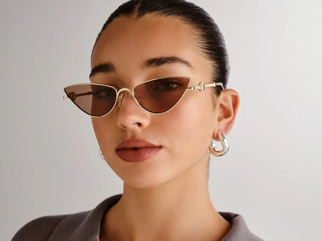Le Specs The Soiree 60 Bright Gold Light Brown Tint