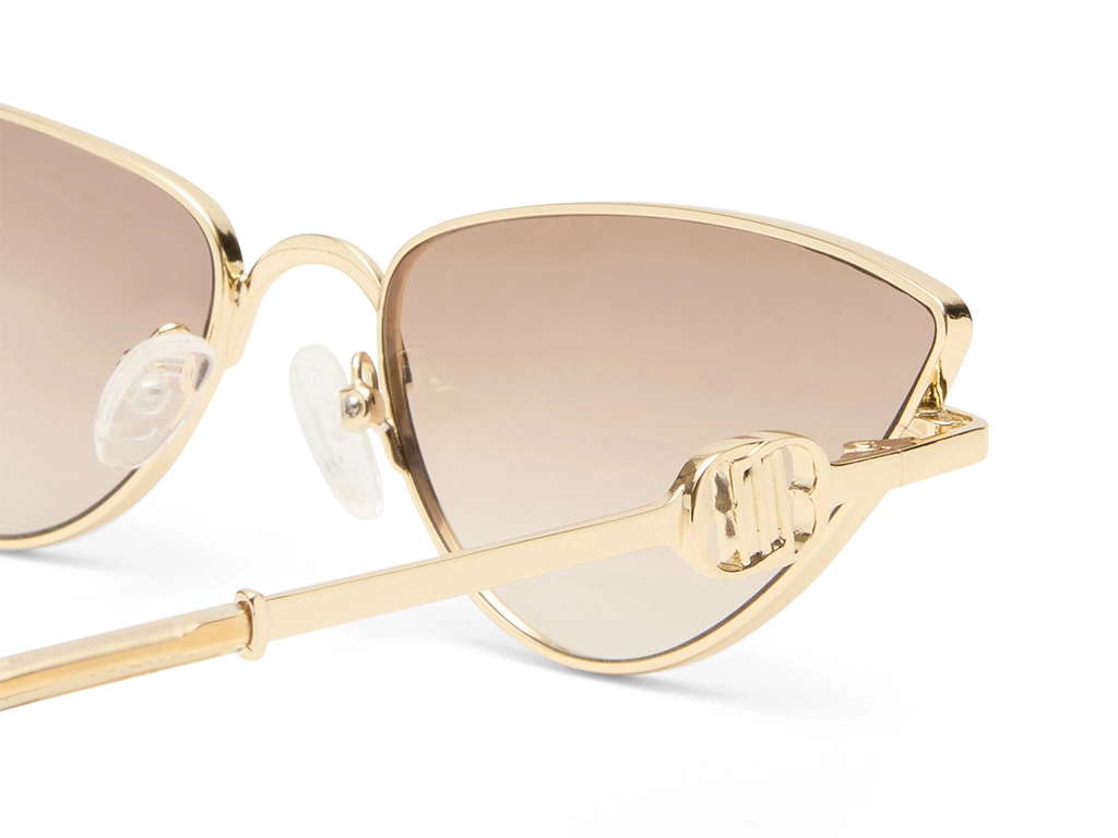 Le Specs The Soiree 60 Bright Gold Tan Grad Flash Mirror