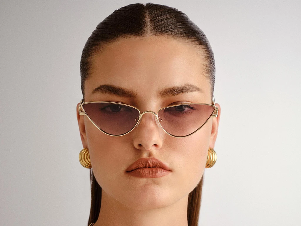 Le Specs The Soiree 60 Bright Gold Tan Grad Flash Mirror