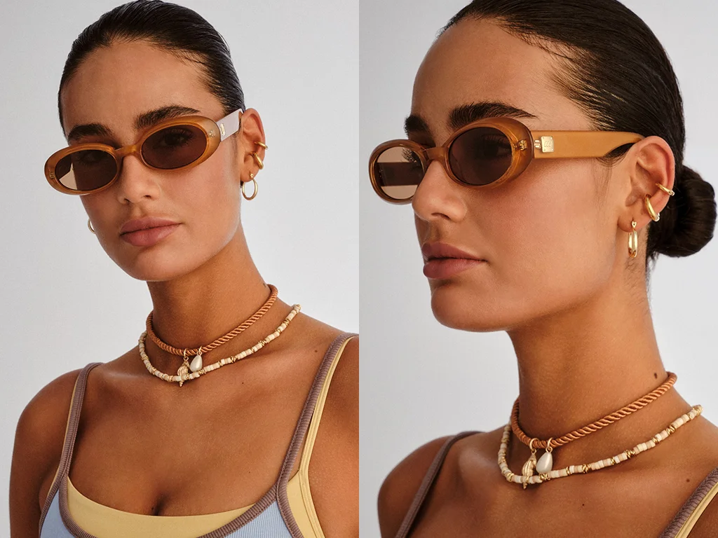 Le Specs Work It! Gold Pearl 53