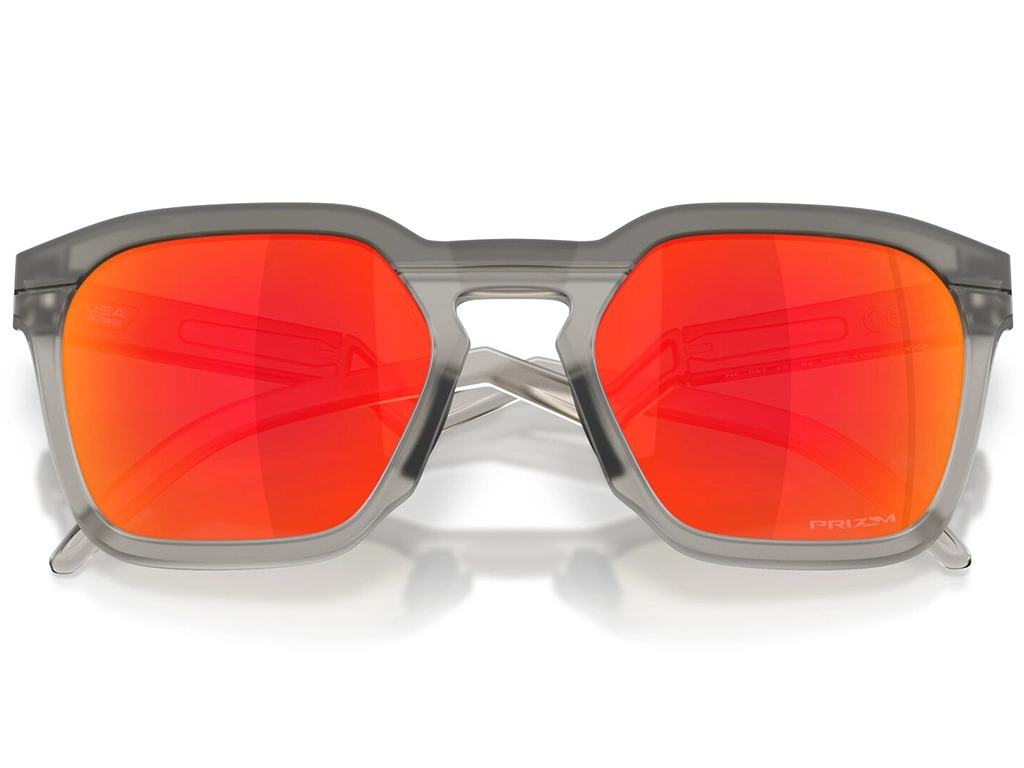 Oakley HSTN SQ 0OO9533 02 Matte Grey Smoke 54 Mirrored