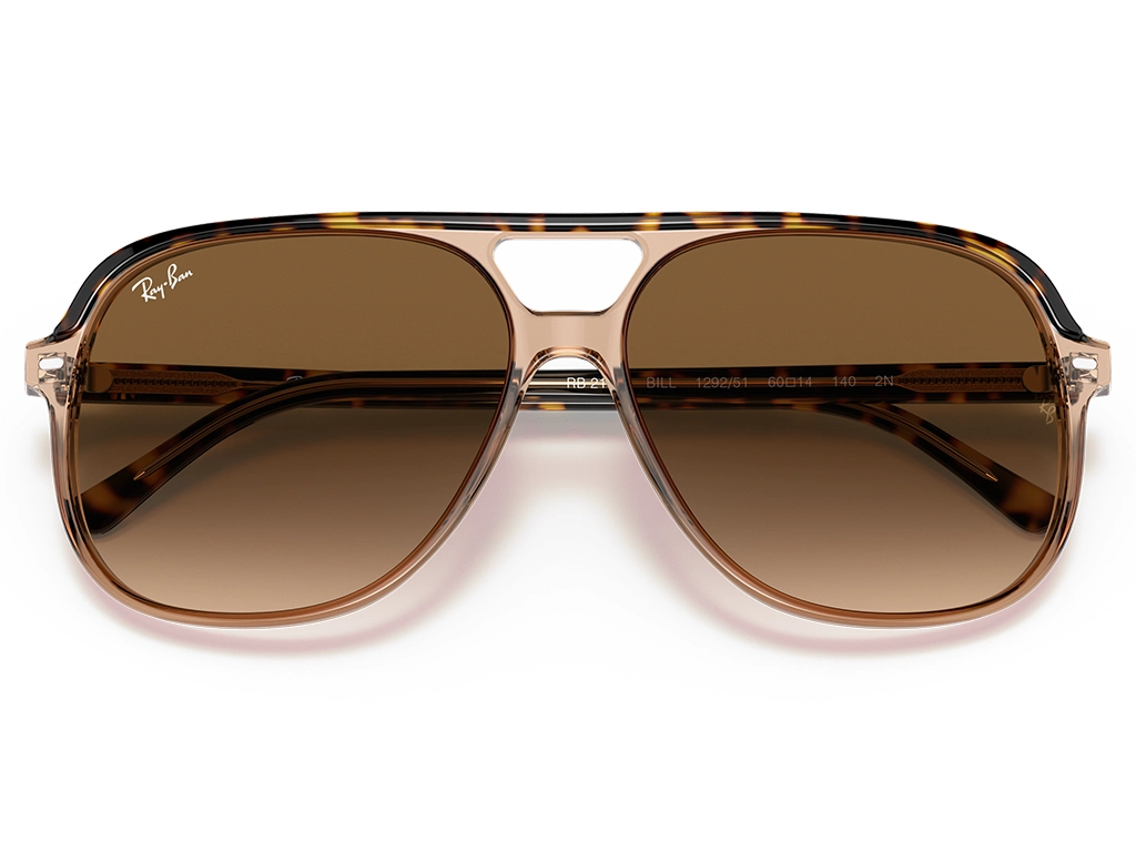 Ray-Ban Bill 0RB2198 129251 Havana on Transparent Brown 60 Gradient