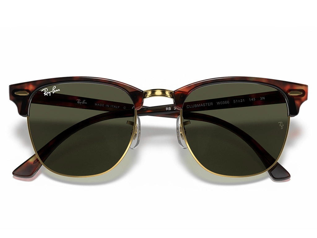 Ray-Ban Clubmaster 0RB3016 W0366 Tortoise on Gold 55