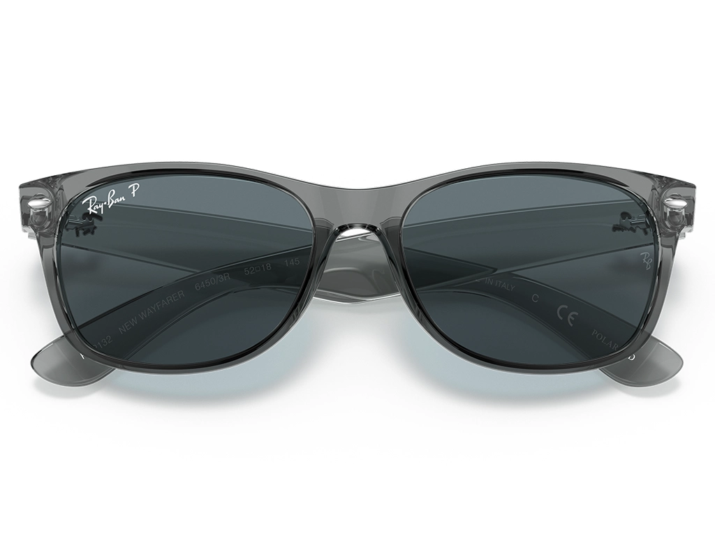 Ray-Ban New Wayfarer 0RB2132 64503R Transparent Grey 55 Polarised