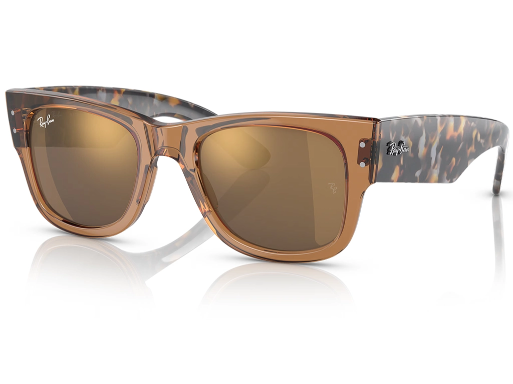 Ray-Ban RB0840S Mega Wayfarer Transparent Brown