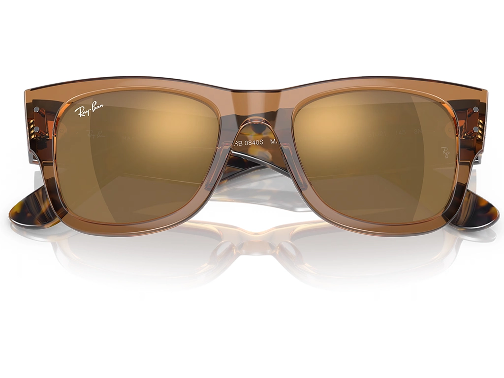 Ray-Ban RB0840S Mega Wayfarer Transparent Brown