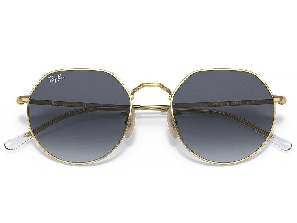 Ray-Ban RB3565 Jack 001/86 Arista Gold 53 Blue Gradient