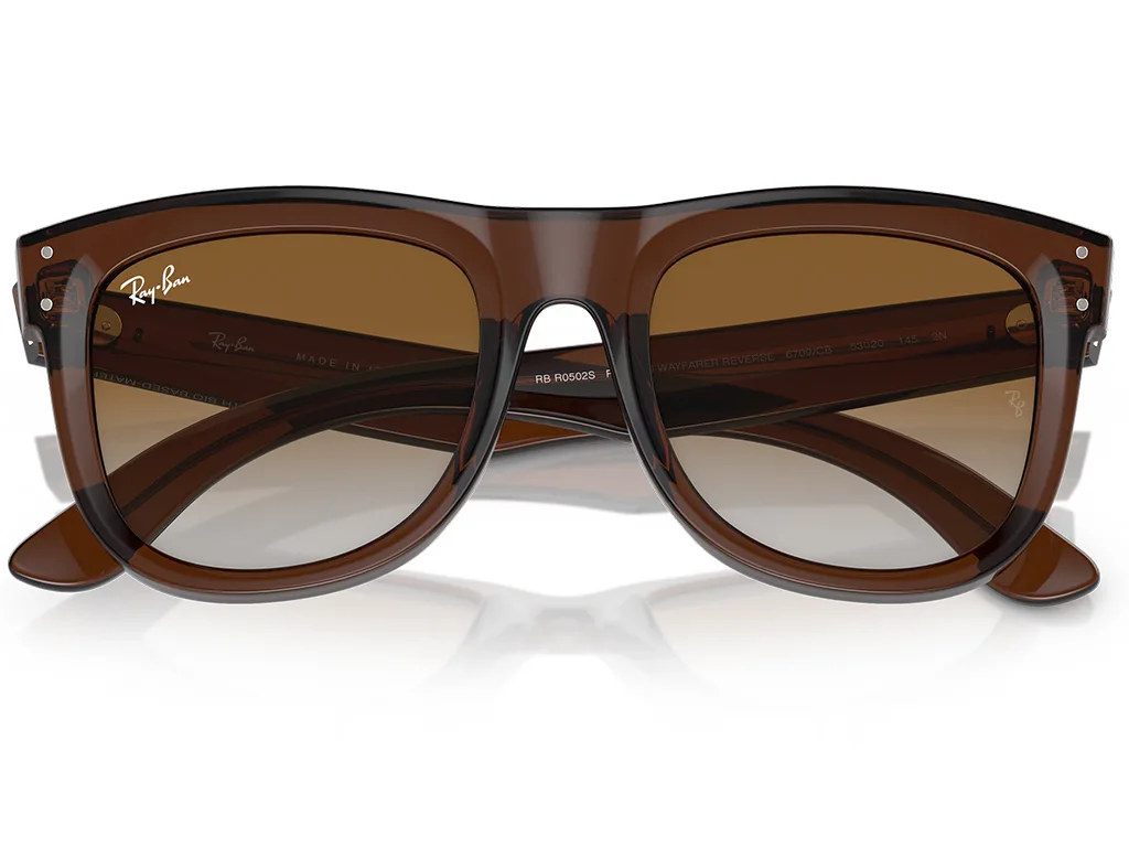 Ray-Ban Wayfarer Reverse RBR0502S 6709CB 50 Transparent Brown Gradient