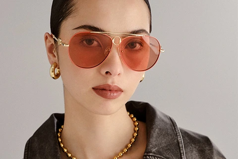 Le Specs Abracadabra 63 Bright Gold Tangerine