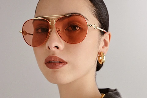 Le Specs Abracadabra 63 Bright Gold Tangerine