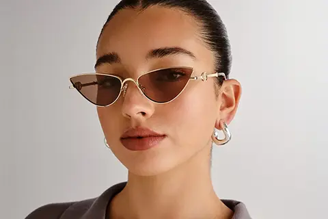 Le Specs The Soiree 60 Bright Gold Light Brown Tint