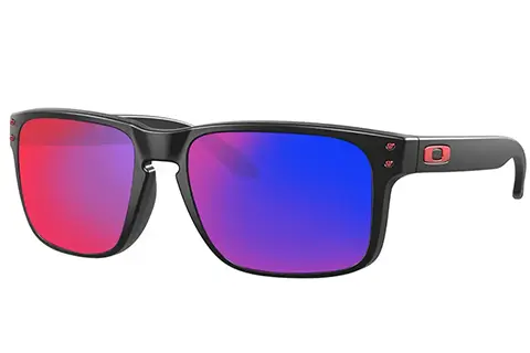 Oakley OO9102 Holbrook 910236 Matte Black Positive Red Iradium