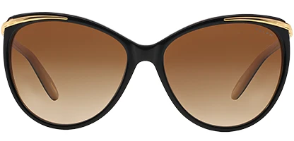 Ralph by Ralph Lauren RA5150 109013 59 Shiny Black on Nude & Gold