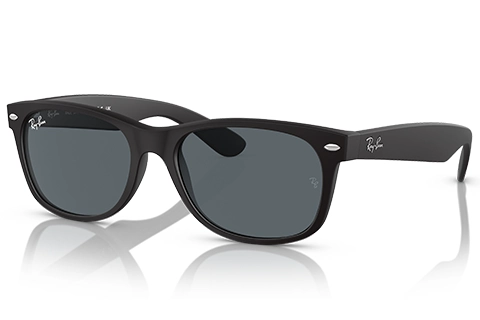 Ray-Ban New Wayfarer RB2132 622/R5 55 Matte Rubber Black