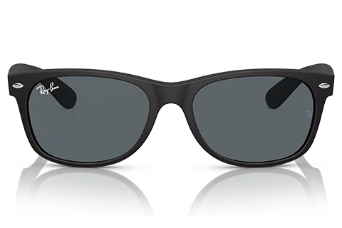 Ray-Ban New Wayfarer RB2132 622/R5 55 Matte Rubber Black