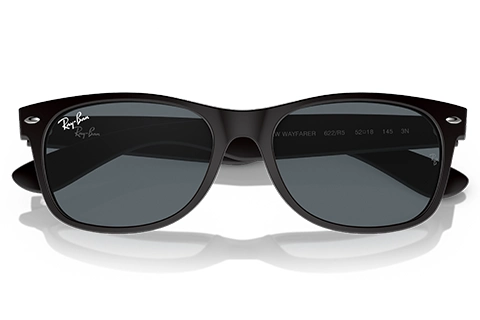 Ray-Ban New Wayfarer RB2132 622/R5 55 Matte Rubber Black