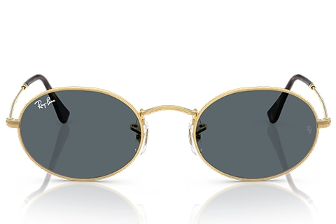 Ray-Ban Oval RB3547N 001/R5 51 Arista Gold/Blue