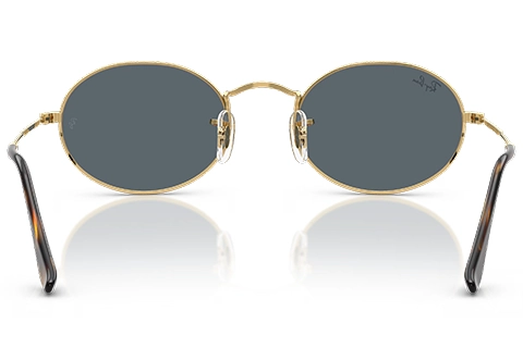 Ray-Ban Oval RB3547N 001/R5 51 Arista Gold/Blue