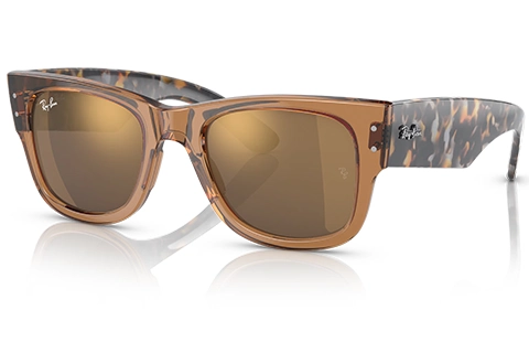 Ray-Ban RB0840S Mega Wayfarer Transparent Brown