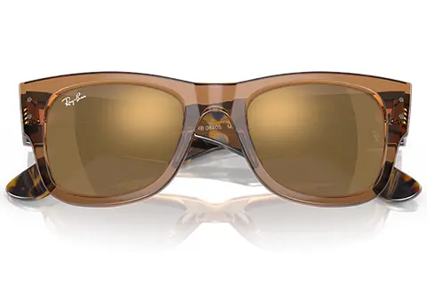 Ray-Ban RB0840S Mega Wayfarer Transparent Brown