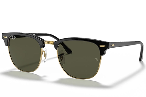 Ray-Ban Clubmaster RB3016 W0365 49 Black on Gold