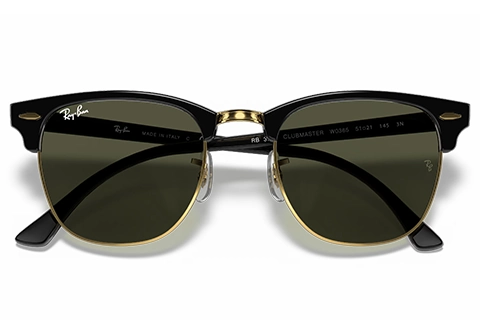 Ray-Ban Clubmaster RB3016 W0365 49 Black on Gold