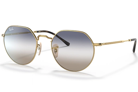 Ray-Ban RB3565 Jack 001/86 Arista Gold 53 Blue/Brown Gradient