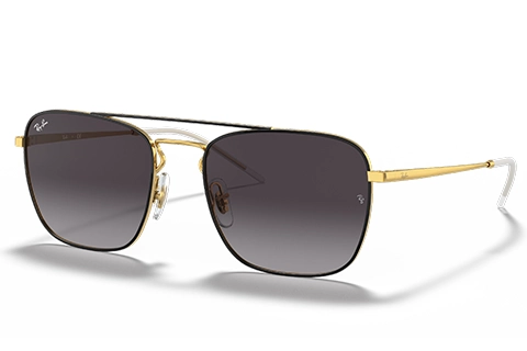 Ray-Ban RB3588 90548G 55 Black on Gold Gradient
