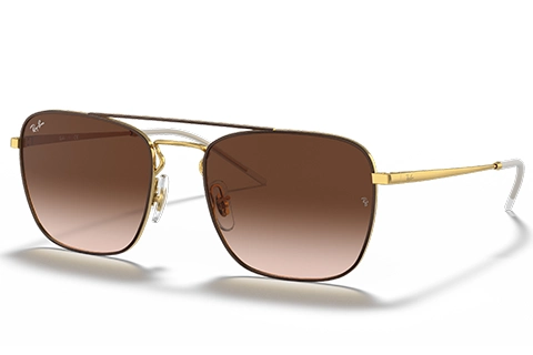 Ray-Ban RB3588 905513 55 Brown on Gold Gradient