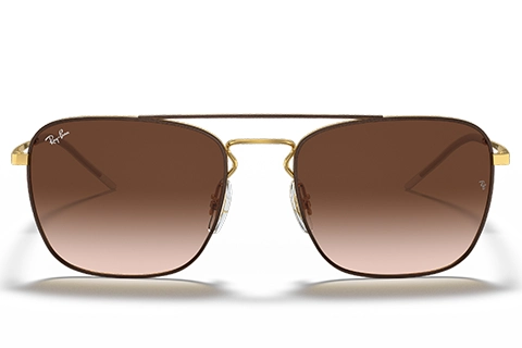 Ray-Ban RB3588 905513 55 Brown on Gold Gradient