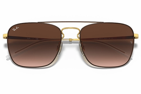 Ray-Ban RB3588 905513 55 Brown on Gold Gradient